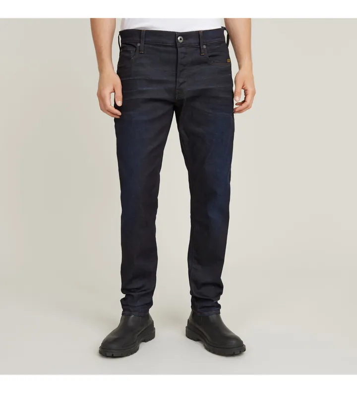 G-Star para hombre. 51003-7209-89 Jeans 3301 Regular Tapered marino (36/38), Negro, Casual, Algodón, Denim
