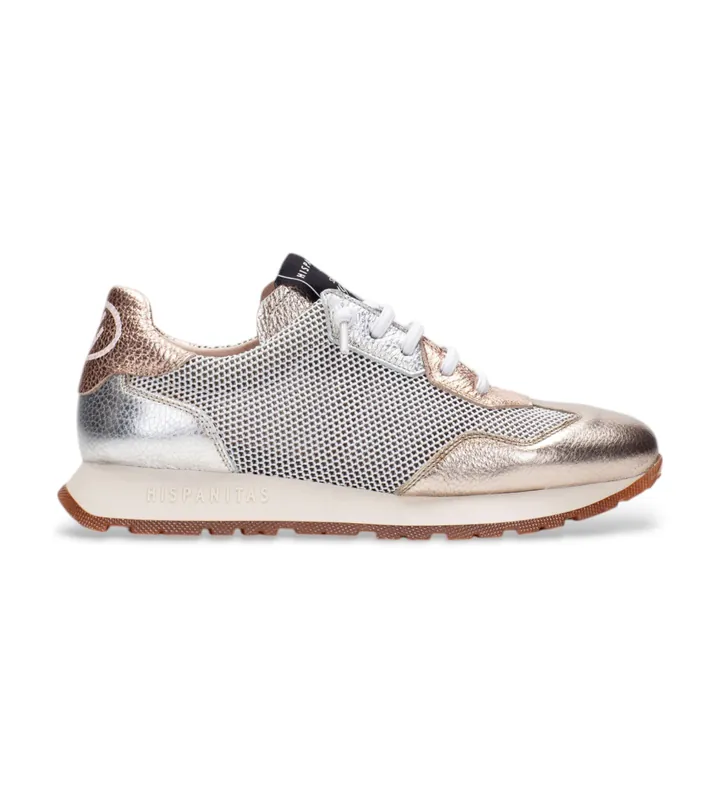 Hispanitas para mujer. CHV253869 Zapatillas Kansas dorado (35), Piel, 3 a 5cm, Cordones, Casual