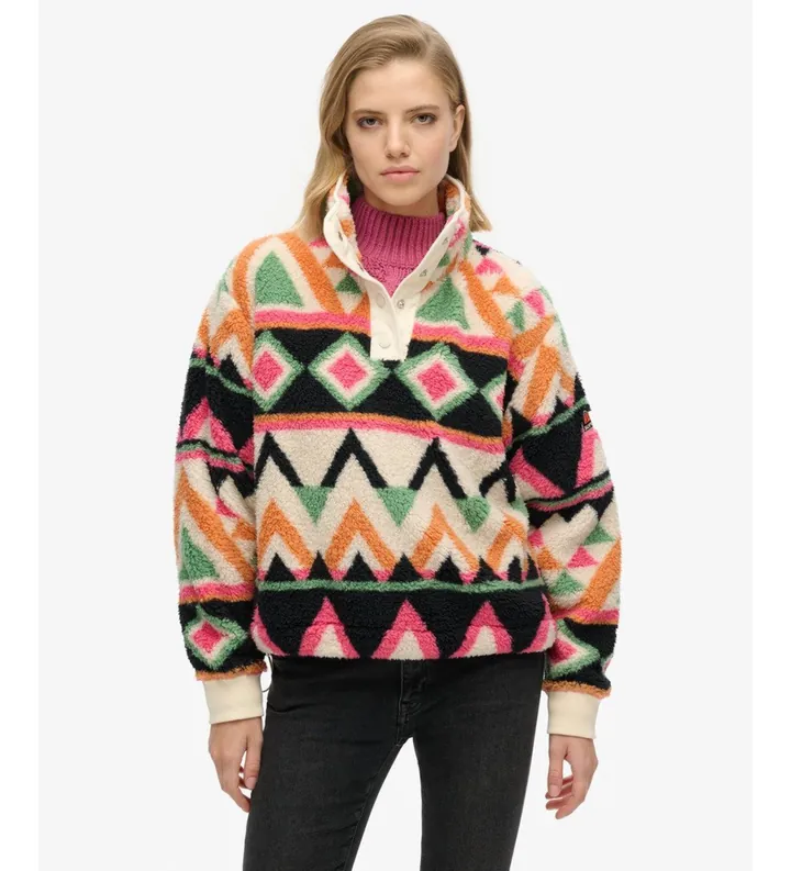 Superdry para mujer. W2012348A Polar Supersuave multicolor (L), Casual, Poliéster, Manga larga
