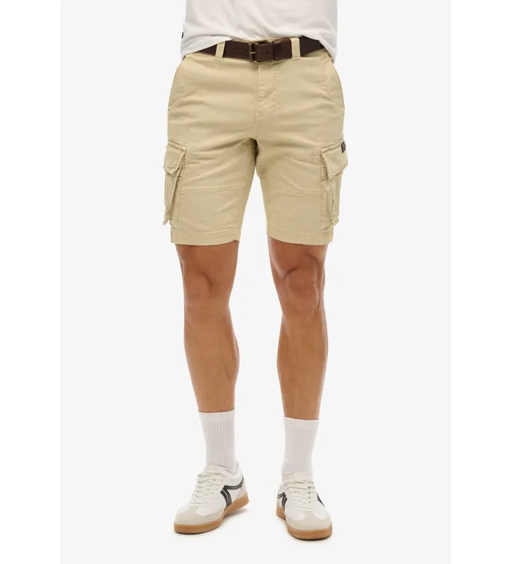 Superdry para hombre. M7110433A Pantalón corto Core beige (28), Casual, Algodón