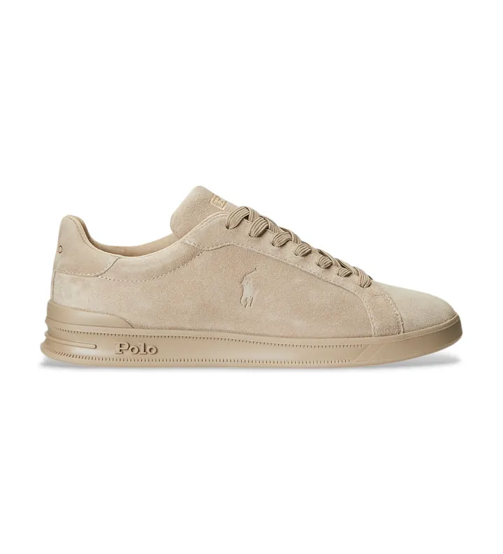 Polo Ralph Lauren para hombre. 809877601001 Zapatillas de Piel Heritage Court II beige (40), Plano, Cordones, Casual
