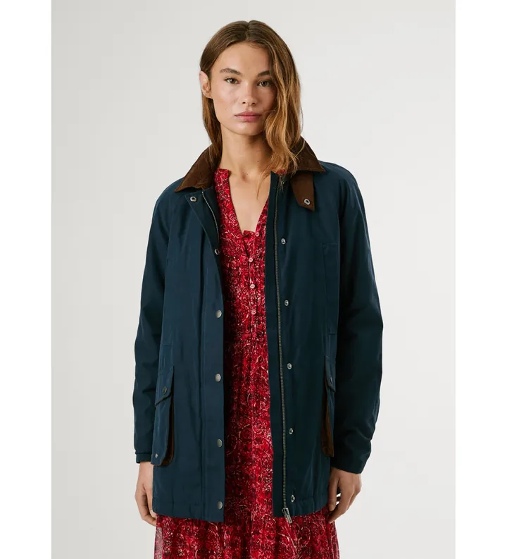 Pepe Jeans para mujer. PL4024352 Chaqueta Tess marino (L), Casual, Poliéster