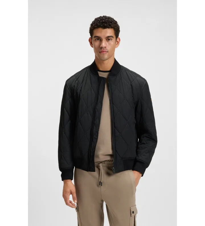 BOSS para hombre. 50543619 Chaqueta Osnape negro (46), Casual, Poliamida
