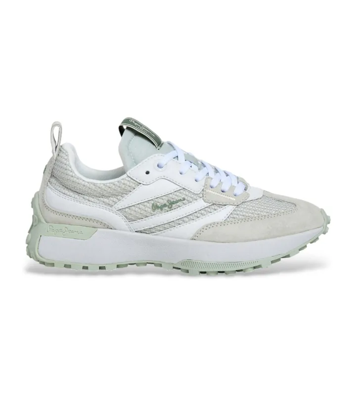 Pepe Jeans para mujer. PLS600046 Zapatillas Lucky Knitted azul (37), Plano, Cordones, Casual