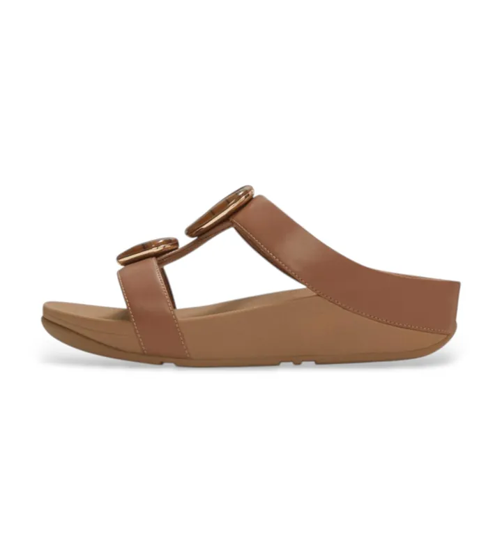 Fitflop para mujer. A2K-C15 Sandalias Fino Marbled-Stone H-Bar Slides marrón (39), 1 a 3cm, Ninguno, Casual