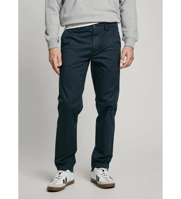 Pepe Jeans para hombre. PM211873 Pantalón chino en popelín de algodón marino (29), Casual, Sostenible