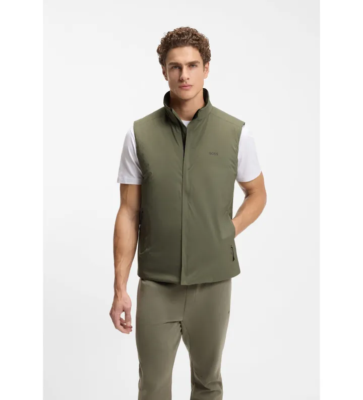 BOSS para hombre. 50551055 Chaleco Lite X verde (3XL), Casual, Poliamida