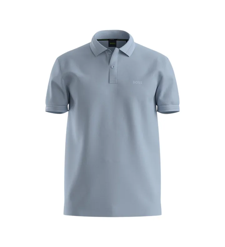 BOSS para hombre. 50554574 Polo Pio (L), Azul, Casual, Algodón, Manga corta