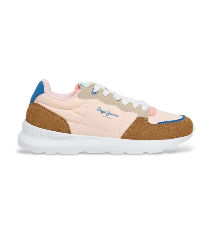 Pepe Jeans para mujer/niña. PGS400012 Zapatillas Teagan Bass marrón (32), Plano, Cordones, Casual, moda infantil