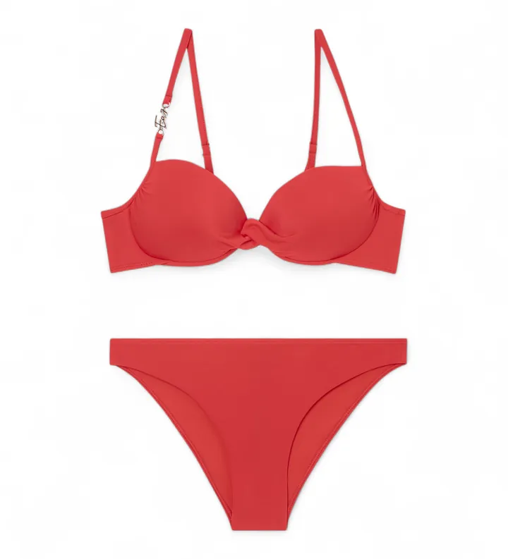 EA7 para mujer. 7W000291_AF20663 Bañador Bikini Water Sports rojo (M), Casual, Beachwear, Poliamida