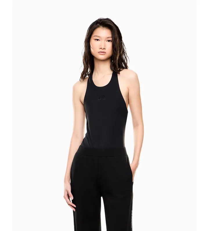 EA7 para mujer. 7W001122_AF12625 Body en tejido técnico elástico Logo Series negro (L), Casual, Homewear, Poliamida