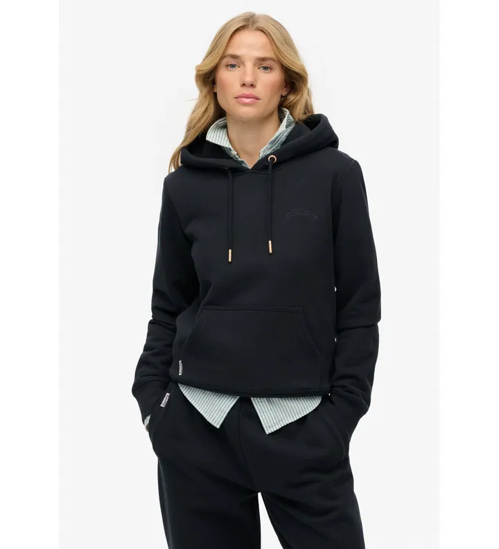 Superdry para mujer. W2012667A Sudadera Essential Logo marino (L), Casual, Algodón