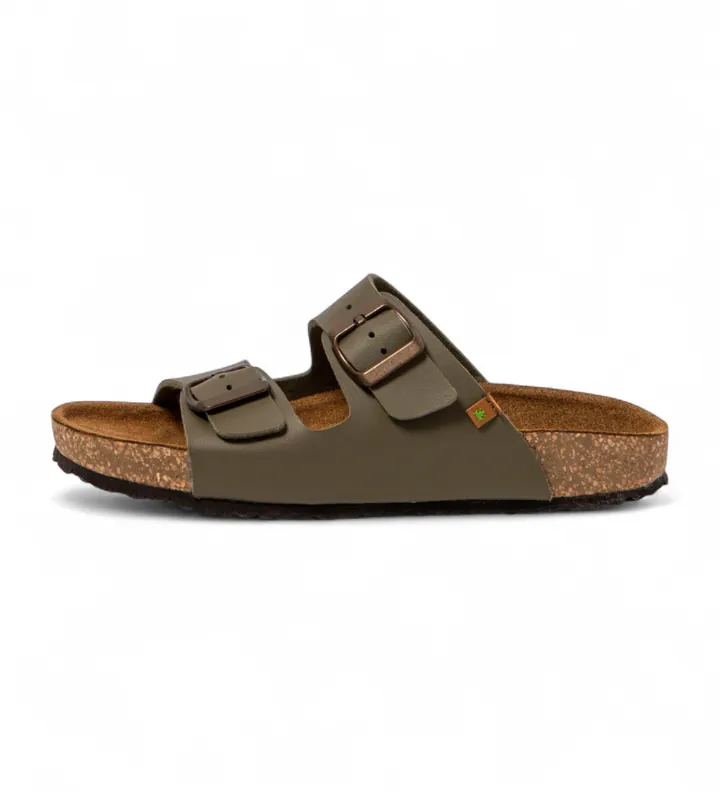 El Naturalista para hombre. 2NE501220005_0G3 Sandalias Ne50 Vegano verde oscuro (40), Plano, Ninguno, Casual, Imitación cuero