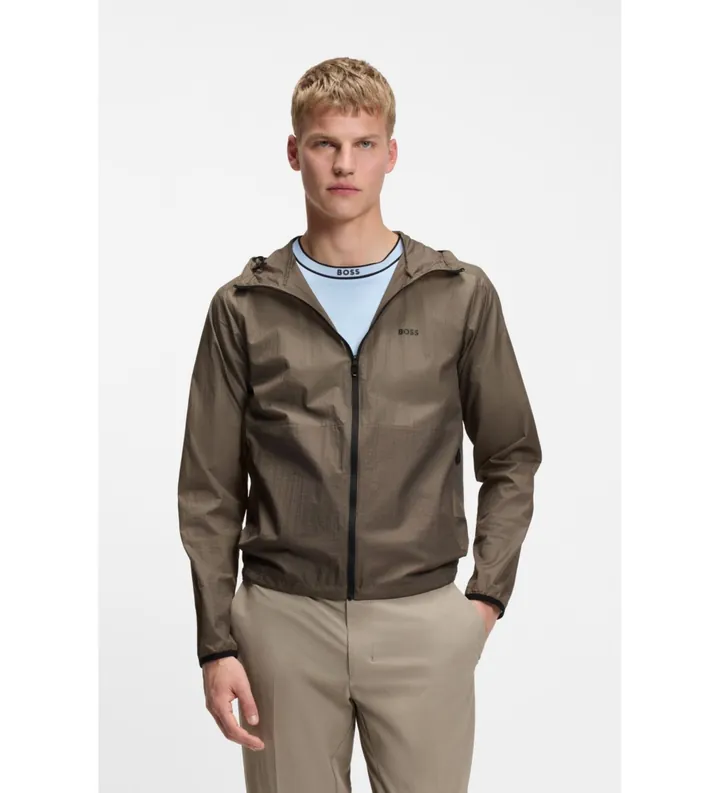 BOSS para hombre. 50558877 Chaqueta Airynix verde (L), Casual, Poliéster