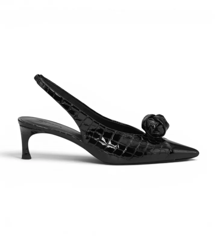 Rotate para mujer. 116739100 Zapatos de Piel slingback Knot negro (36), 3 a 5cm, Ninguno, Casual, Clásico