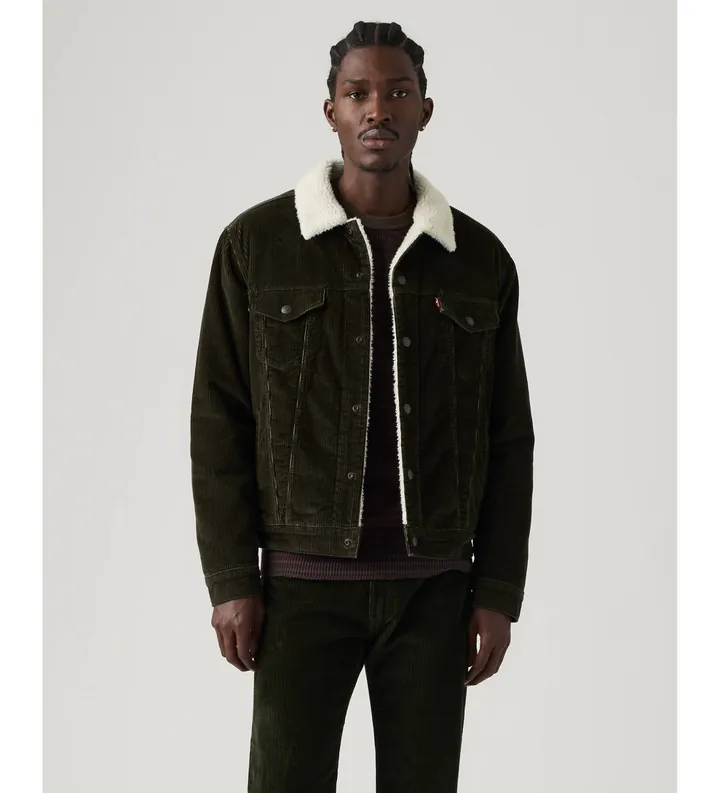 Levi's para hombre. 16365-0355 Chaqueta Type 3 Sherpa Trucker negro (L), Casual, Algodón