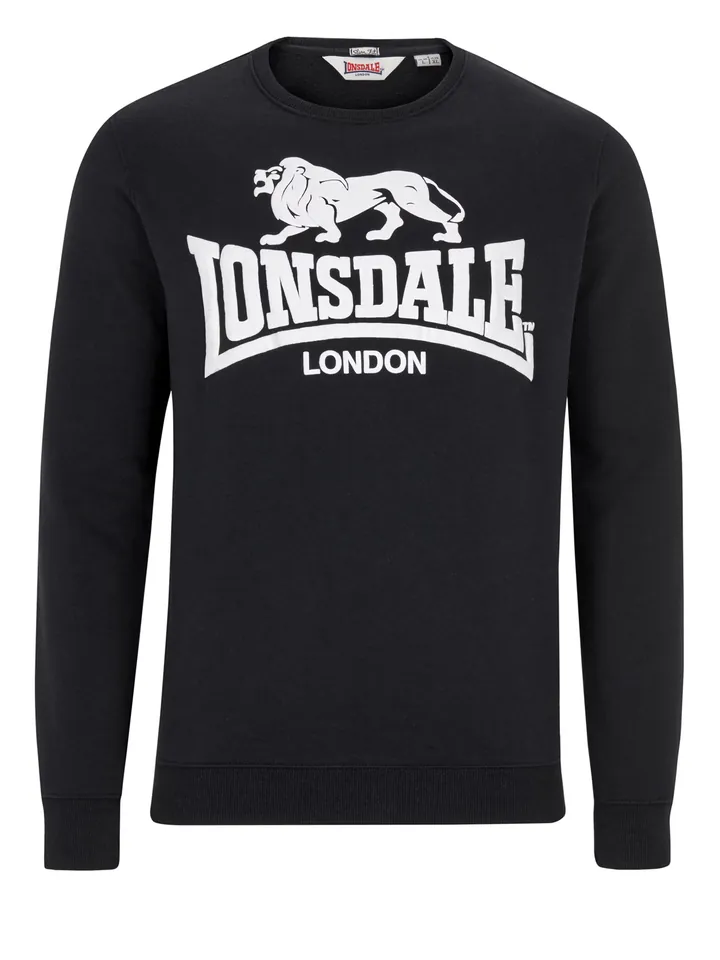 LONSDALE Sudadera 'Go Sport' negro / blanco