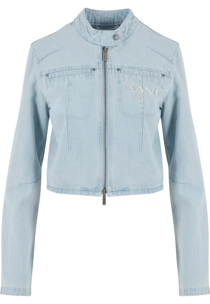 Karl Kani Chaqueta de entretiempo azul claro / blanco