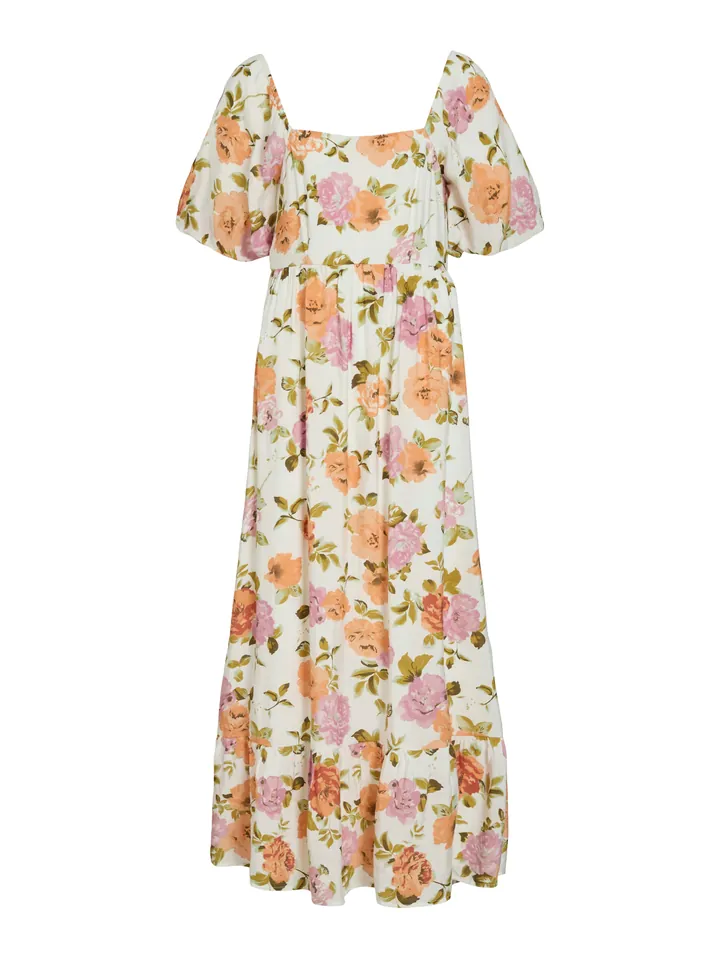Vila Petite Vestido de verano 'VIFLOLA'  verde / naranja / rosa / blanco
