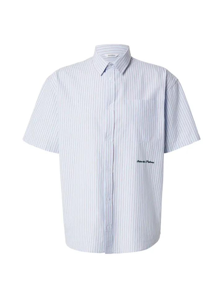 GABBA Camisa 'Jens' azul claro / marrón / verde oscuro
