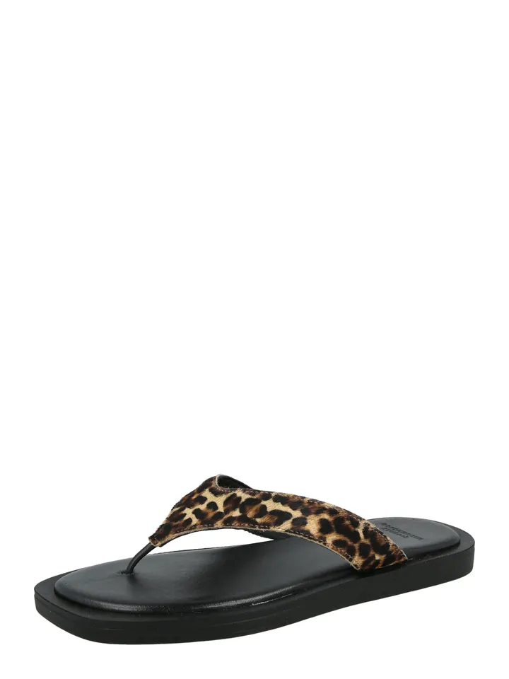 Copenhagen Studios Sandalias de dedo '791' marrón / brocado / negro
