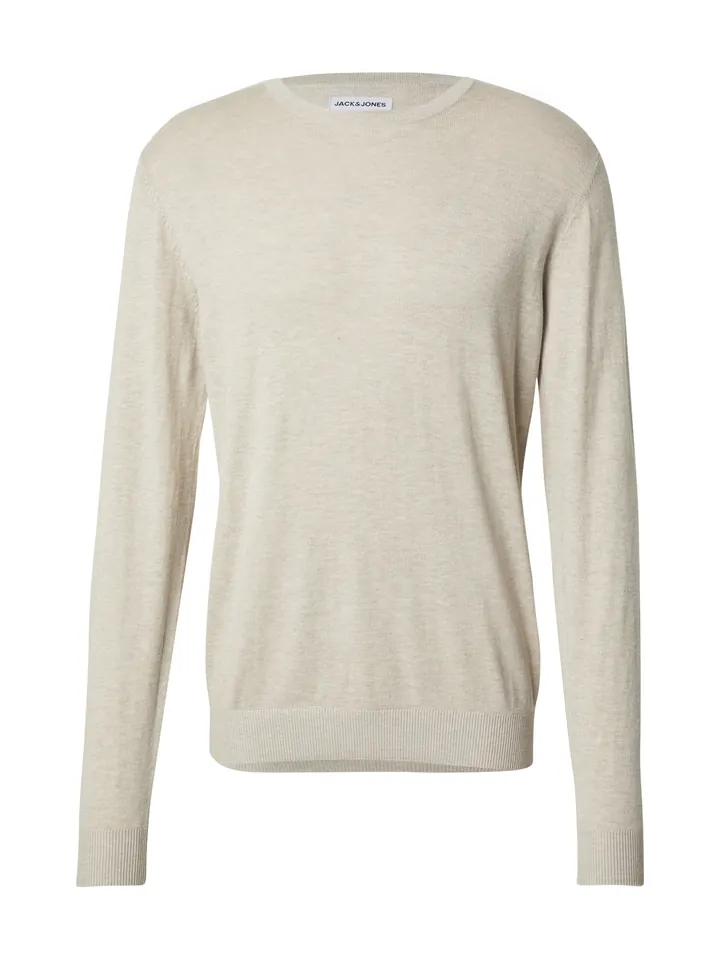 JACK & JONES Sudadera 'JJEmil' beige moteado