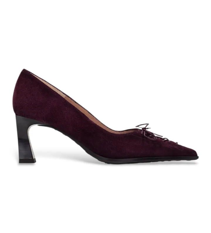 Hispanitas para mujer. HI264951 Zapatos de Piel Paris burdeos (36), 3 a 5cm, Ninguno, Fiesta, Granate