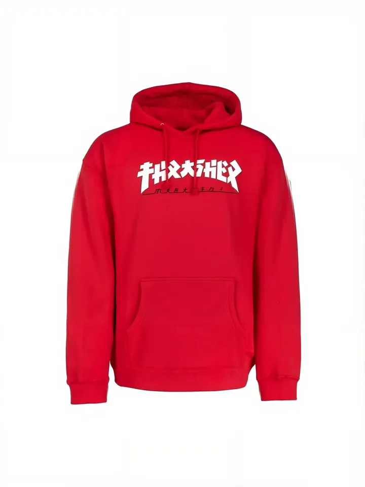 THRASHER Sudadera 'GODZILLA' rojo