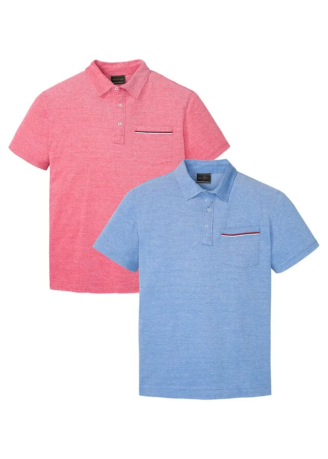 Polo de piqué de algodón orgánico puro (2 unidades)