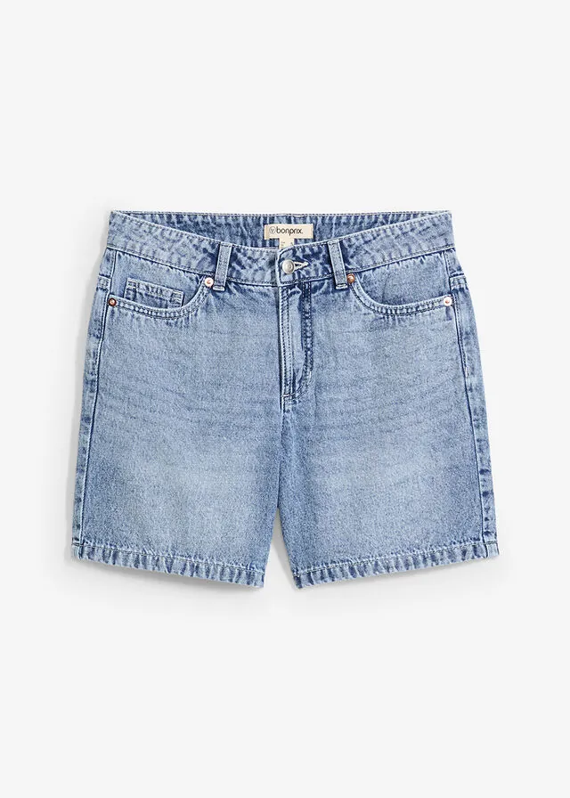 Bermudas vaqueras poco elásticas con talle medio