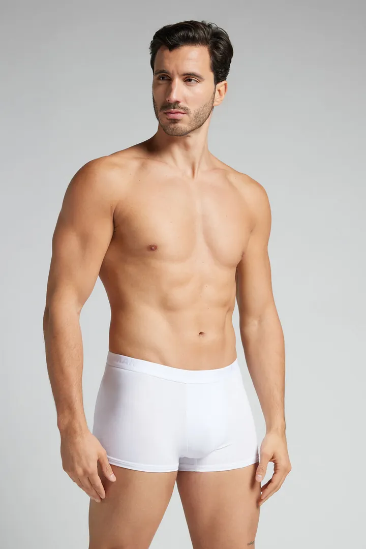Intimissimi Bóxer de Microfibra con Logo Hombre Azul Tamaño 38