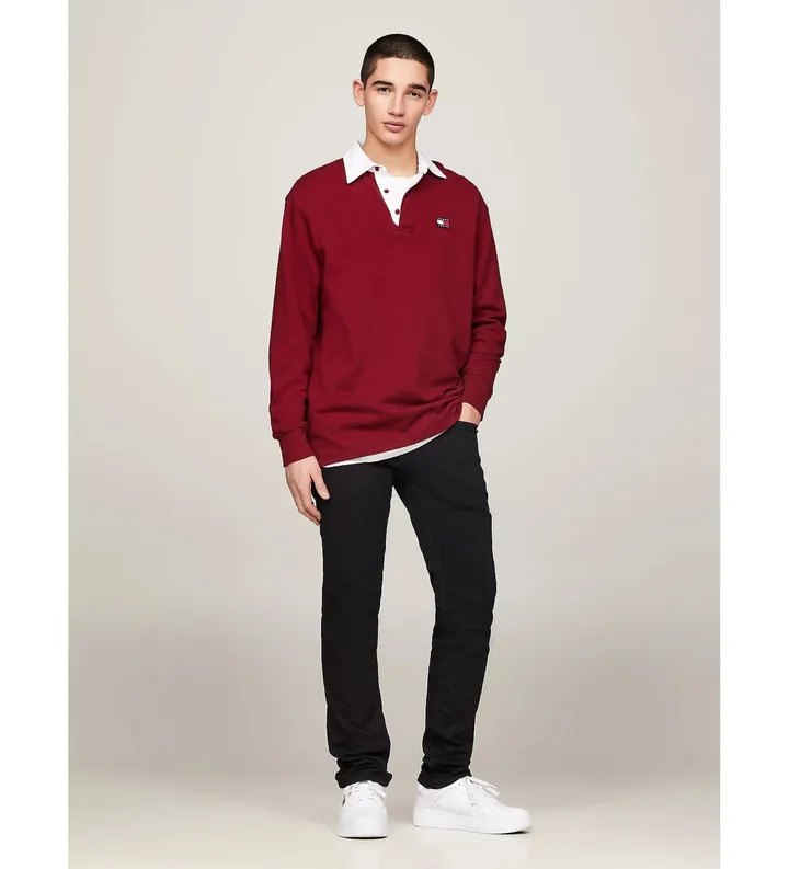 Tommy Jeans para hombre. DM0DM09560 Jeans Scanton de corte ajustado negro (27/36), Casual, Algodón