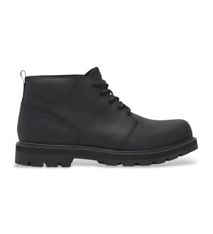 Timberland para hombre. TB0A69TWW021 Botines Chukka de piel Britton Road Mid negro (40), Plano, Cordones, Casual, Sostenible