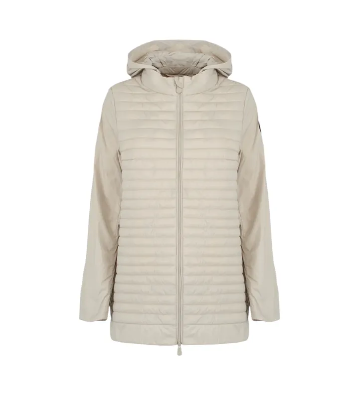 Save The Duck para mujer. D41165W-GIGO20 Abrigo acolchado Lorena beige (M), Casual, Nylon