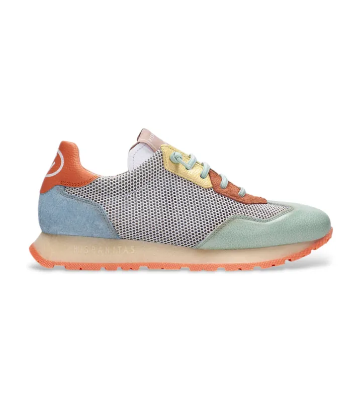 Hispanitas para mujer. CHV253869 Zapatillas Kansas verde (35), Piel, 3 a 5cm, Cordones, Casual, Multicolor