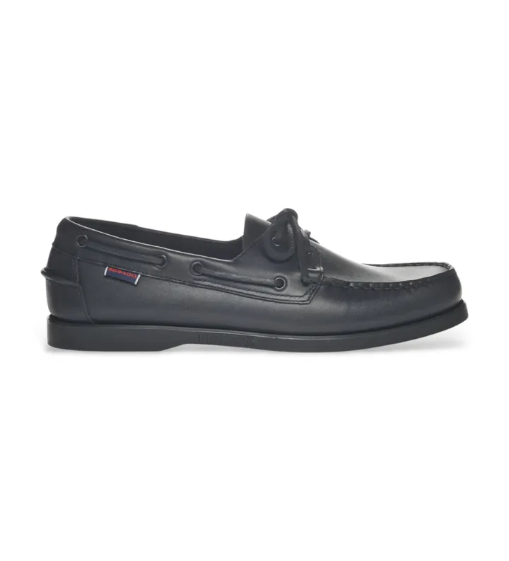 Sebago para hombre. 7000H00 Mocasines de Piel Portland negro (42), Plano, Cordones, Casual