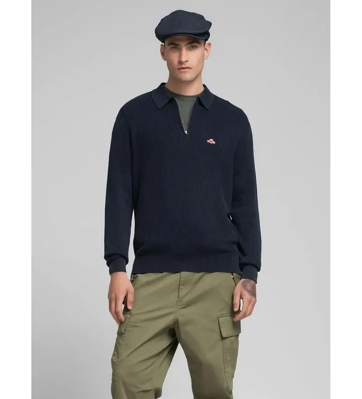 Replay para hombre. UK4867.000.G21280G Jersey con cremallera corta marino (XL), Casual, Algodón