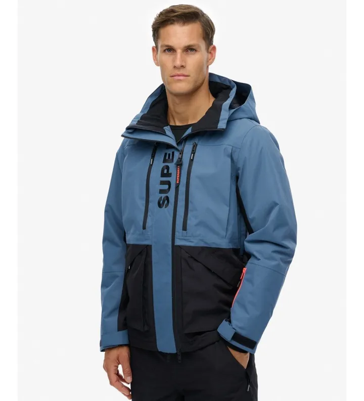 Superdry para hombre. MS110191A Chaqueta Ultimate Freestyle azul (S), Casual, Deportivo, Poliéster, Nieve, Outdoor