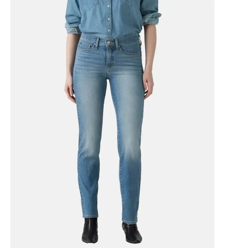 Levi's para mujer. 19631-0279 Jeans 314 Shaping Straight azul (25/32), Casual, Algodón, Denim