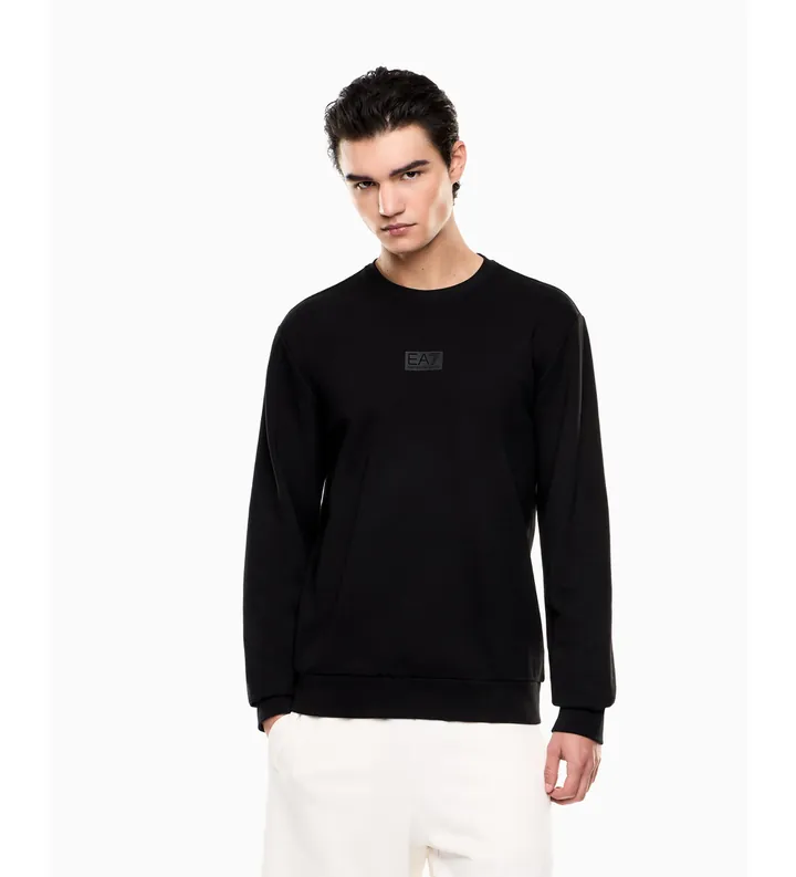 EA7 para hombre. 7M001489_AF17787 Sudadera Logo Series negro (3XL), Casual, Deportivo, Algodón, Sportswear, Multideporte, Manga corta