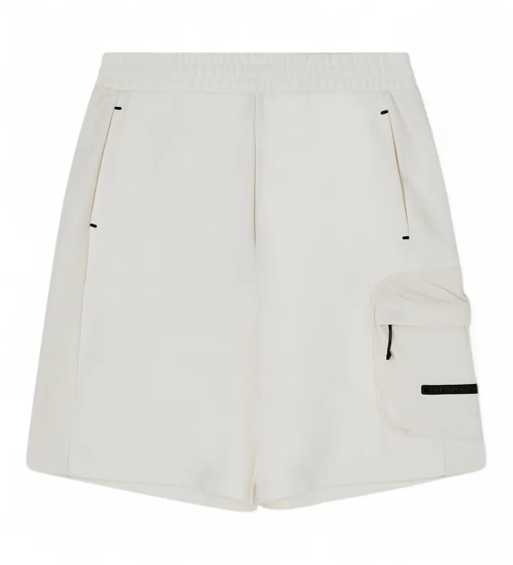 EA7 para hombre. 7M001588_AF12660 Pantalones cortos Athletic Mix beige (L), Casual, Deportivo, Running, Sportswear, Multideporte, Poliéster
