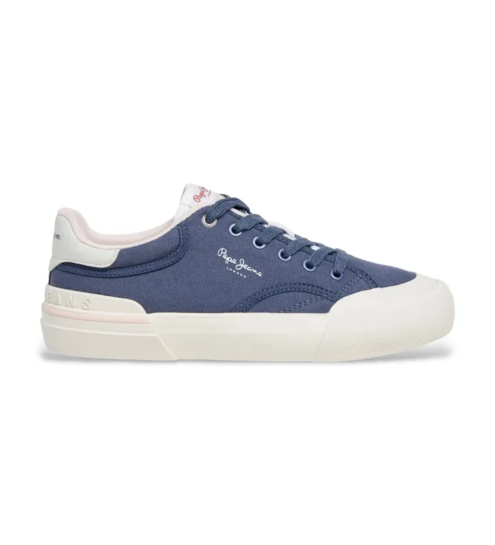 Pepe Jeans para mujer. PLS300017 Zapatillas Taylor Basic marino (36), Azul, Tela, Plano, Cordones, Casual