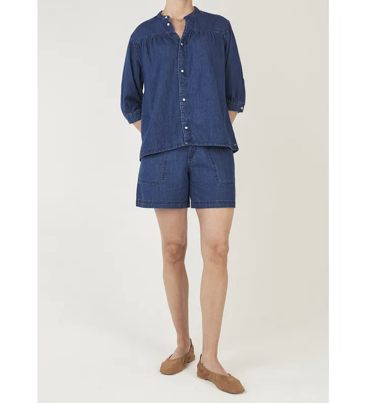 Pepe Jeans para mujer. PL8000041 Shorts Relaxed azul (25), Casual, Algodón