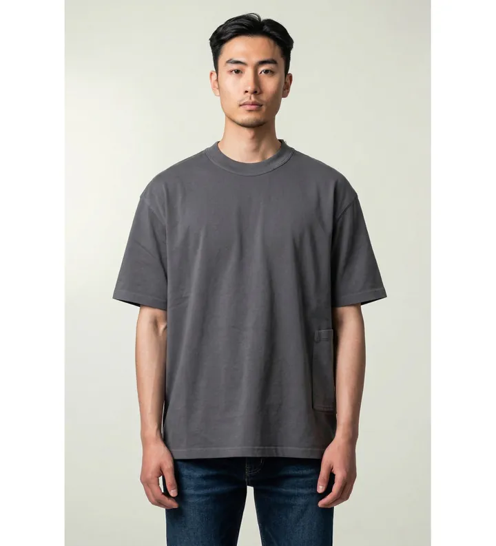 Ten c para hombre. 26CTCUH02015 Camiseta de manga corta gris (L), Casual, Algodón