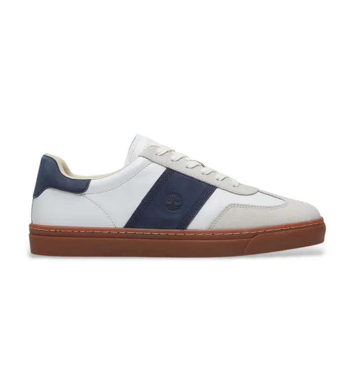 Timberland para hombre. TB0A43GGAFY1 Zapatillas Lisbon Street de piel blanco, azul (36.5), Plano, Cordones, Casual
