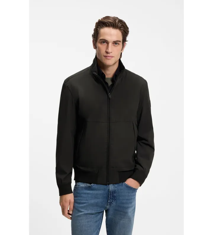 BOSS para hombre. 50560986 Chaqueta Softshell negro (48), Casual, Sintético