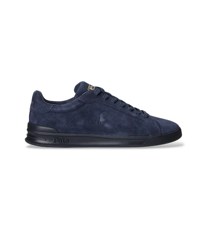 Polo Ralph Lauren para hombre. 809877601002 Zapatillas de Ante Heritage Court II marino (40), Piel, Plano, Cordones, Deportivo