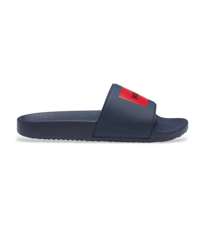 HUGO para hombre. 50548061 Chanclas con logo en la tira marino (42), Plano, Ninguno, Beachwear