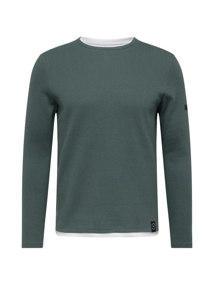 Key Largo Jersey 'STEFANO' verde oscuro / blanco