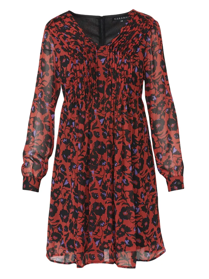 KOROSHI Vestido  azul / rojo / negro